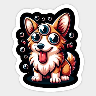 Corgi monster Sticker